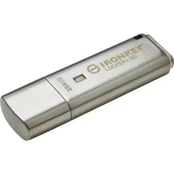 USB flash disk Kingston IronKey Locker+ 50/256GB/USB 3.1/USB-A/Stříbrná