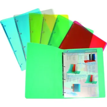 Pořadač 4kroužkový průhledný žlutá