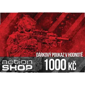 Tělový krém Dárkový poukaz Actionshop - 1000 Kč + dárek zdarma