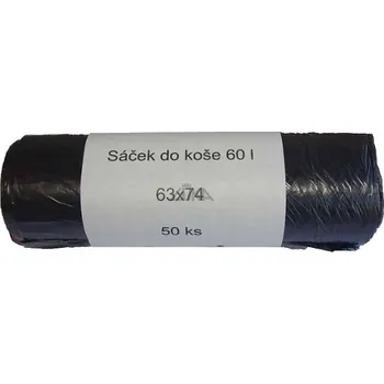 Zakrývací fólie na malování Sáček do koše 63x74 60l /50ks černý