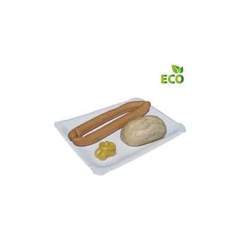 Jednorázové nádobí Papírový tácek 10 x 17 cm, bílý, 100ks