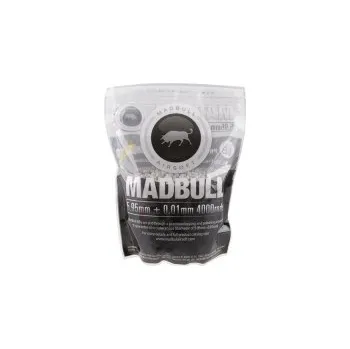 Airsoftová kulička BB BIO MadBull Premium 0,25g, 4000ks - Bílé + dárek zdarma