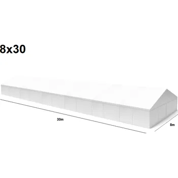 Zahradní stan TENTino Velkokapacitní párty stan 8x30 m Stav stanu: NOVÝ