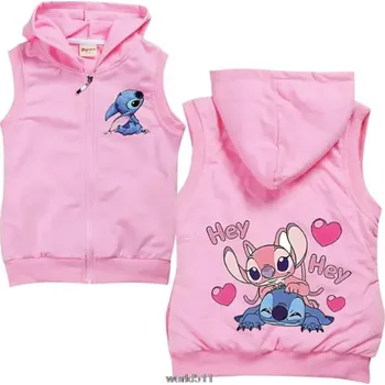 Chlapecký svetr Lilo & Stitch Dětská podzimní/jarní vesta s motivem "Lilo & Stitch " - potisk Hey Hey (2-15 let) Barva: růžová - Hey Hey, Velikost: 130/7-8 let
