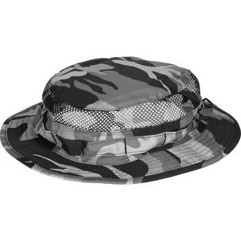 Klobouk MFH Klobouk síťovaný Jungle Bush Hat Mesh Boonie Urban Metro Grey Camo RipStop MFH® 10720M Velikost: S/M (55-59 cm)