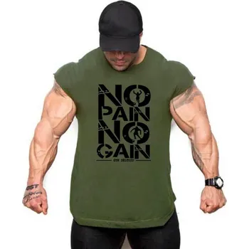 Pánské tričko Pánské sportovní tílko s nápisy Velikost: M, Barva (Varianta): Sleeveless Army 1