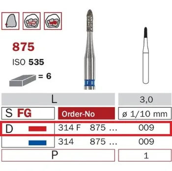 Vánoční dekorace Diaswiss 875 červená, 6ks/balení - 009 mm