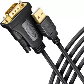 Datový kabel AXAGON ADS-1PQN, USB-A 2.0 - sériový RS-232 DB9-M FTDI adaptér / kabel 1.5m