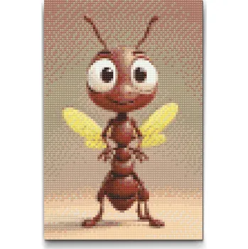 Diamantové malování Diamantové malování - Mravenec pro děti Velikost: 40x60cm, Rámování: Pouze srolované plátno, Diamanty: Kulaté