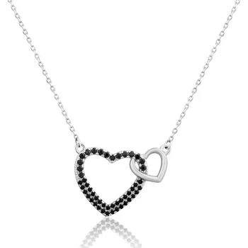 Náhrdelník Stříbrný náhrdelník srdíčka