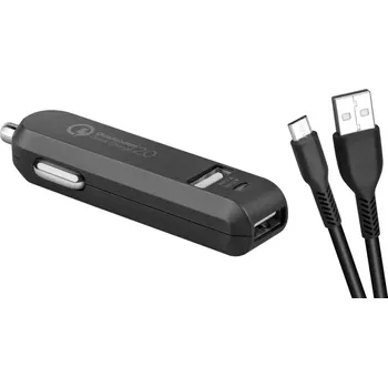 AVACOM CarMAX 2 nabíječka do auta (micro USB kabel), 2x Qualcomm Quick Charge 2.0, černá barva (AVACOM CarMAX 2 nabíječka do auta (micro USB kabel), 2x Qualcomm Quick Charge 2.0, černá barva)