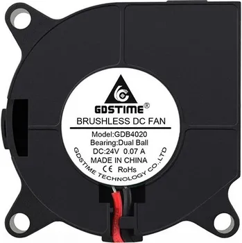 Počítačové chlazení Gdstime Radiální ventilátor (blower) 4020 24V Dual Ball