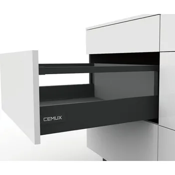 Nábytkové kování Cemux Zásuvka A BOX výška 199 mm - barva antracitová Jmenovitá délka [mm]: 300