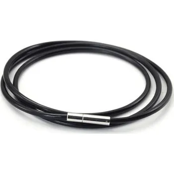 Náhrdelník Šperky4U Kaučuková šňůrka s ocelovým uzávěrem, tl. 2 mm - LR1150-020-55