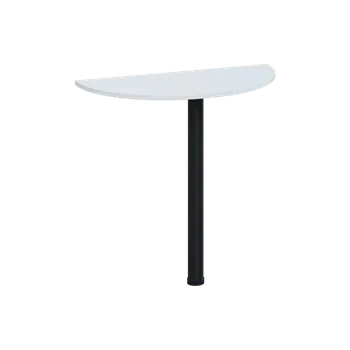 Stolová podnož BJD 2 - 81 přístavba jednací, kovová podnož černá, síla desky 25 mm, široká 800 mm, bílá