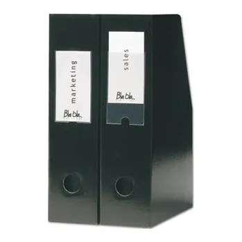 Set školních potřeb djois kapsa na hřbetní štítek pořadače, 55 x 102 mm, s papír. štítkem, transparentní, 6 ks