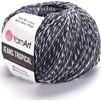 Galanterie Yarn Art příze Jeans Tropical 611 černá, šedá, bílá