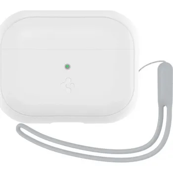 Pouzdro na mobilní telefon Spigen Silicone Fit silikonový obal s poutkem pro AirPods Pro 2 - bílý