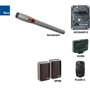 Pohon brány Sada pohonu NICE Wingo WG3524HS pro jednokřídlou bránu do 3 m/200 kg, s fotobuňkami