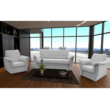 Sedací souprava Falco Rozkládací sedací souprava NADIA s úložným prostorem, bílá/Etna 21