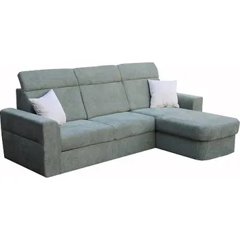 Sedací souprava PALMARA NEW Levá -sedací souprava, látka Diosa 34 tmavě zelená/ polštáře 11 béžová (FE) kolekce - "E" (K250)