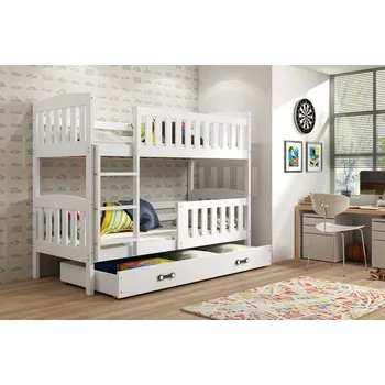 Postel Falco Patrová postel Kuba s úložným prostorem, bílá