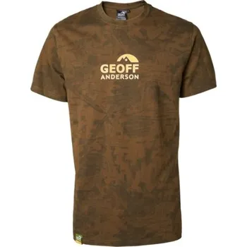 Rybářské oblečení Trčko Geoff Anderson Organic Tee leaf oranž logo XL