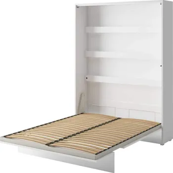 Postel Výklopná postel REBECCA BC-01P, 140 cm, bílá lesk/bílá mat