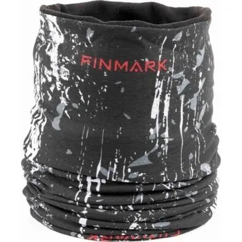 Nákrčník Multifunkční šátek Finmark MULTIFUNCTIONAL SCARF WITH FLEECE UNI Černá, Bílá, Červená