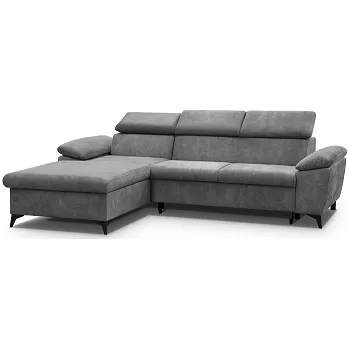 Sedací souprava COLMA - Levá rohová sedací souprava - látka Tmavě šedá Sally 09 - kolekce "MRS"(Colin=2 balíky)(K250)