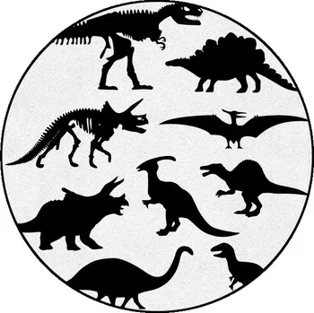 Koberec Kulatý 3D dětský koberec s dinosaury - 11,40 cm x 40 cm