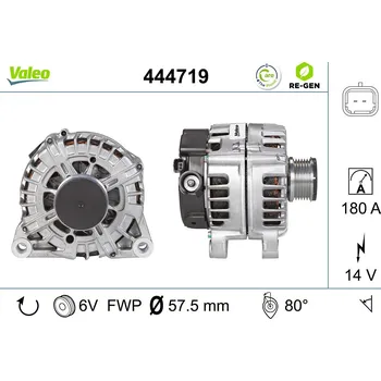 generátor, , 5702E7, 5702F4, 5702G2, 5702K8, 5705AX, 5705EE, 5705JF, 5705NG, 9646065180, 9661544880, A4TJ0084, VALEO, 444719