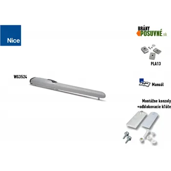 Pohon brány NICE Wingo WG3524 - samostatný pohon pro křídlové brány do 3,5 m/500 kg