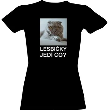 Dámské tričko Tričko s potiskem Lesbičky jedí co? dámské