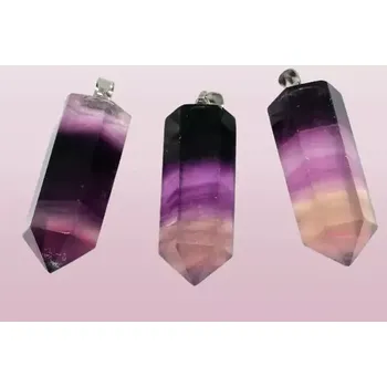 Fluoritové přívěsky špice v AA kvalitě 3,5 cm