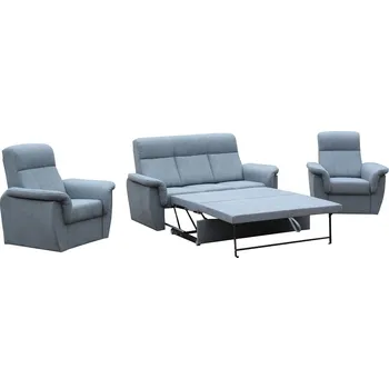 Pohovka MODENA pohovka s křesly 3R+1+1 -Belgický rozklad, látka PRIMO 89 tmavě šedá (FE) kolekce - "E" (K250-Z)