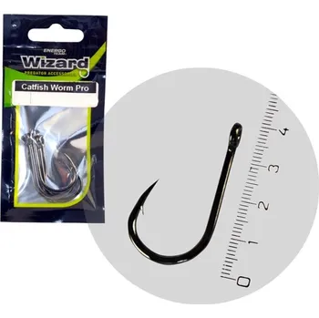 Rybářský háček WIZARD - Háčky Catfish Worm Pro Brazed vel. 2/0 3 ks
