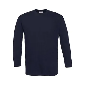 Pánské tričko Triko s dlouhým rukávem B&C Exact - navy, S