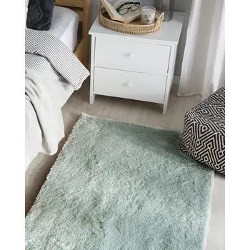 Koberec Koberec mintový 80 x 150 cm Shaggy v obdélníkovém tvaru, všívaná klasika Beliani