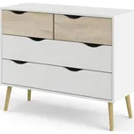 Falco Komoda Retro 395, bílá/dub