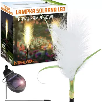 Dekorativní svítidlo Interlook FLD-04-W | LED solární zahradní lampa Pampas Grass | 73 cm, 600 mAh