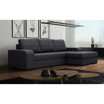 Sedací souprava Falco Rohová sedací souprava Frogo, rozkládací s úložným prostorem, pravá, tmavě šedá/Portland 96