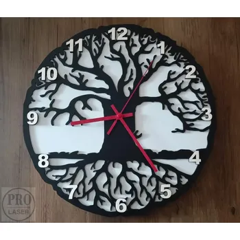 Hodiny Hodiny strom života s barevným pozadím.