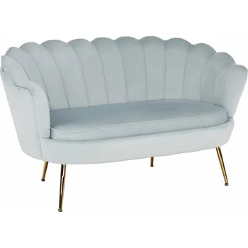 Pohovka Pohovka NOBLIN, šedomodrá Velvet/gold chrom-zlatý