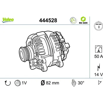 generátor, , 6204054, 8944195191, 94419519, VALEO, 444528