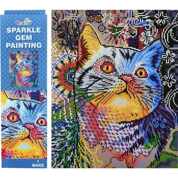 Diamantové malování Kočka Diamantové malování Obrázek Kočka Adélka, 34 x 43 cm