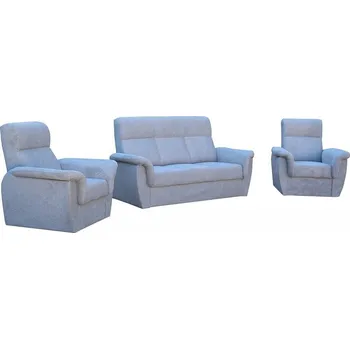 Pohovka MODENA pohovka s křesly 3R+1+1 -Belgický rozklad, látka ARAGON 83-ŠEDÁ (FE) kolekce - "E" (K250) NOVÁ LÁTKA