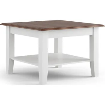 Konferenční stolek Massivo.cz Konferenční stolek Belluno Elegante, malý, dekor bílý | ořech, masiv, borovice
