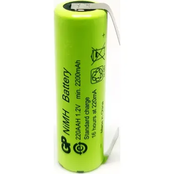 Baterie GP AA, 1,2V 2200mAh, NI-MH GP220AAH vývody U