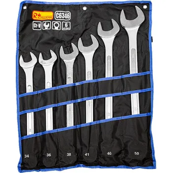 Klíč RICHMANN Sada očkoplochých klíčů vyhnutých 6 dílů | 34-50 mm, textilní obal - PC6346